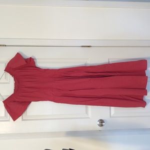 Olive Clothing Pink Linen Dress